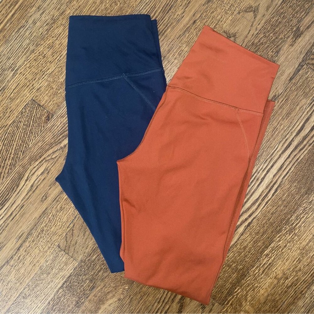 Girlfriend Collective High Rise Compression Leggings in Rust, Size: M - Picture 7 of 7